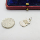 Sterling Silver and Enamel Hastings Travel Shield Charm Pendant Vintage c1970