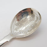 William IV Sterling Silver Floral Pattern Tea Caddy Spoon Antique 1831 London