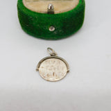 Sterling Silver Happy Birthday Spinner Charm Pendant Vintage c1970