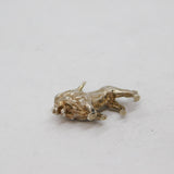 Sterling Silver Lion Form Leo Horoscope Symbol Charm Pendant Vintage c1970s
