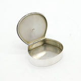 Art Deco Sterling Silver Pill Box Antique 1918 Birmingham Deakin & Francis