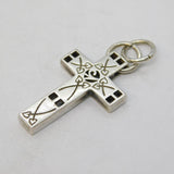 Sterling Silver Rennie Mackintosh Style Cross Pendant Vintage c1970s