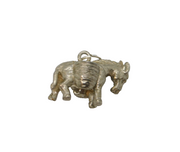Sterling Silver Mule Carrying Baskets Charm Pendant Vintage c1970s