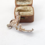Sterling Silver Old Mother Hubbard in the Shoe Charm Pendant Vintage c1970