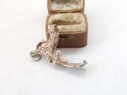 Sterling Silver Old Mother Hubbard in the Shoe Charm Pendant Vintage c1970