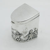 Victorian Silver Plated Putti Cherub Tea Caddy Antique c1880s