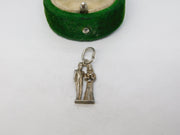 Sterling Silver Wedding Couple Charm Pendant Vintage c1970