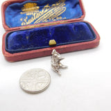 Sterling Silver Little Teddy Bear Charm Pendant Vintage c1970
