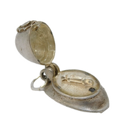 Sterling Silver Whistle in the Police Helmet Charm Pendant Vintage c1970
