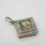 Charles Horner Victorian Sterling Silver Essex Crystal Thistle Pendant Antique