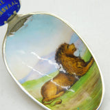 Edwardian Sterling Silver Enamel 'The Transvaal' Souvenir Spoon Antique 1904