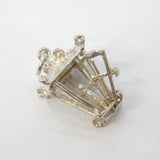 Sterling Silver Candle in the Lantern Charm Pendant Vintage c1970