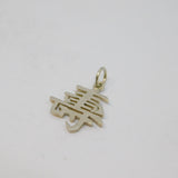 Sterling Silver Chinese Good Luck Charm Pendant Vintage c1970