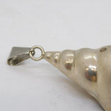 Large Mexican Taxco Sterling Silver Shell Charm Pendant Vintage c1970s
