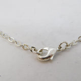 Sterling Silver Cable Link Butterfly Dress Necklace Vintage c2000
