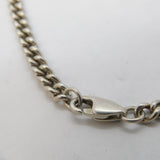 Chunky Sterling Silver Curb Link Chain Necklace Vintage c1970s