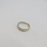 Sterling Silver Interlinked Double Strand Wedding Ring Vintage c1970 Size O 1/2
