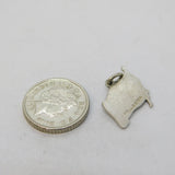 Sterling Silver Enamel USA Flag Charm Pendant Vintage c1970s