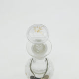 George III Painted Glass Sauce Decanter Antique c1820 with Silver Whisky Label