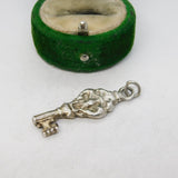 Sterling Silver Key Charm Pendant Vintage c1970