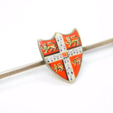 Cambridge Univeristy Sterling Silver & Enamel Shield Brooch Vintage c1970s