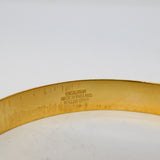 20th Century Rolled Gold Floral Pattern Bangle Bracelet Vintage c1960s