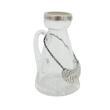 Edwardian Sterling Silver & Glass 'Liqueur' Tot Decanter Antique Sheffield