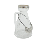 Edwardian Sterling Silver & Glass 'Liqueur' Tot Decanter Antique Sheffield