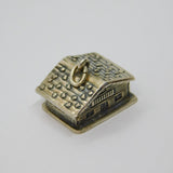 Sterling Silver Opening Chalet With Bedroom Inside Charm Pendant Vintage c1970