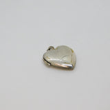 Sterling Silver Art Deco Patterned Heart Double Locket Pendant Antique c1930s