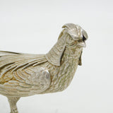 Spanish Sterling Silver Golden Pheasant Figurine Ornament Antique c1920s