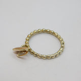 Sterling Silver Double Heart Charm Stacking Ring Vintage c2000 Size K 1/2