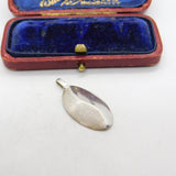 Sterling Silver Swirl Drop Charm Pendant Vintage c1970