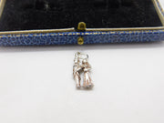 Sterling Silver Romantic Married Wedding Couple Charm Pendant Vintage c1970