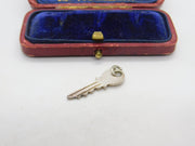 Sterling Silver Lucky Key Charm Pendant Vintage c1970