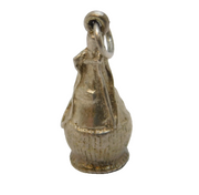 Sterling Silver Grappa Bottle Charm Pendant Vintage c1970
