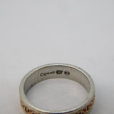 Clogau Welsh Sterling Silver & 9ct Rose Gold Channel Ring Vintage