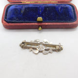 Victorian Sterling Silver 'Best Wishes' Sweetheart Brooch Antique c1880