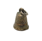 Sterling Silver Sewing Thimble Charm Pendant Vintage c1970s