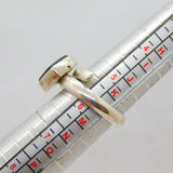 Sterling Silver Vibrant Glass Wraparound Studio Dress Ring Modern c1990 Size L