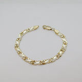 Sterling Silver Mexican Infinity Pattern Linked Bracelet Contemporary c2000