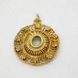 18th Century Spanish Colonial Cannetille Silver Gilt Locket Pendant Antique