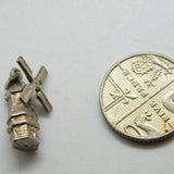 Sterling Silver Dutch Windmill Charm Pendant Vintage c1970