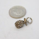 Sterling Silver Pineapple Charm Pendant Vintage c1970s