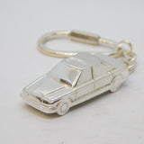 Cast Sterling Silver Car Form Keyring Vintage c1970s