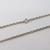 Sterling Silver Essential Cable Link Chain Necklace Vintage c1970s 60cm Length