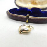 Sterling Silver Abstract Heart Charm Pendant Vintage c1970