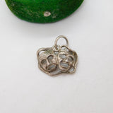 Sterling Silver Comedy Tragedy Muse Masks Charm Pendant Vintage c1970