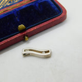 Sterling Silver Abstract Diamond Paste Twist Charm Pendant Vintage c1970