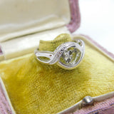 Sterling Silver Twist Flower Ring Vintage c1970 Size O